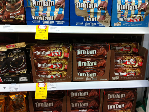 オーストラリアで有名なチョコレートのお菓子ティムタム